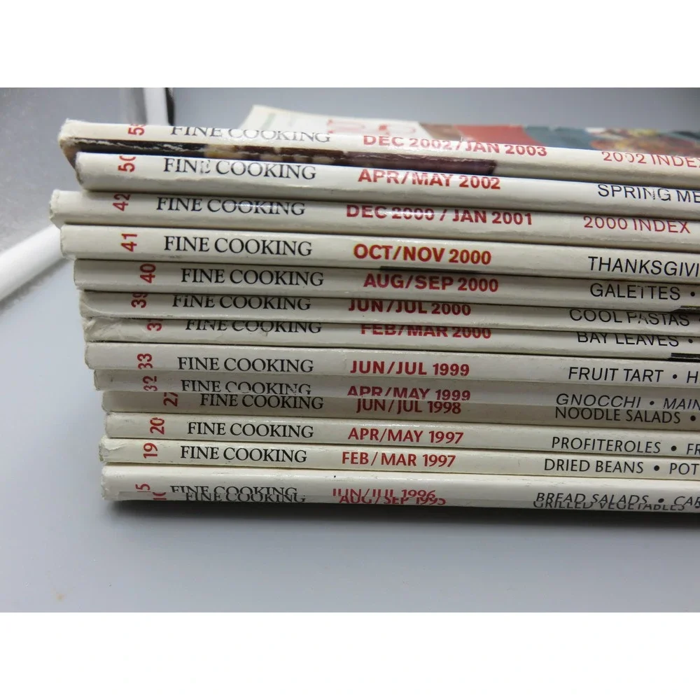 Taunton Fine Cooking Magazine Lot of 14 Issues 1995-2003 Recipes Mixed